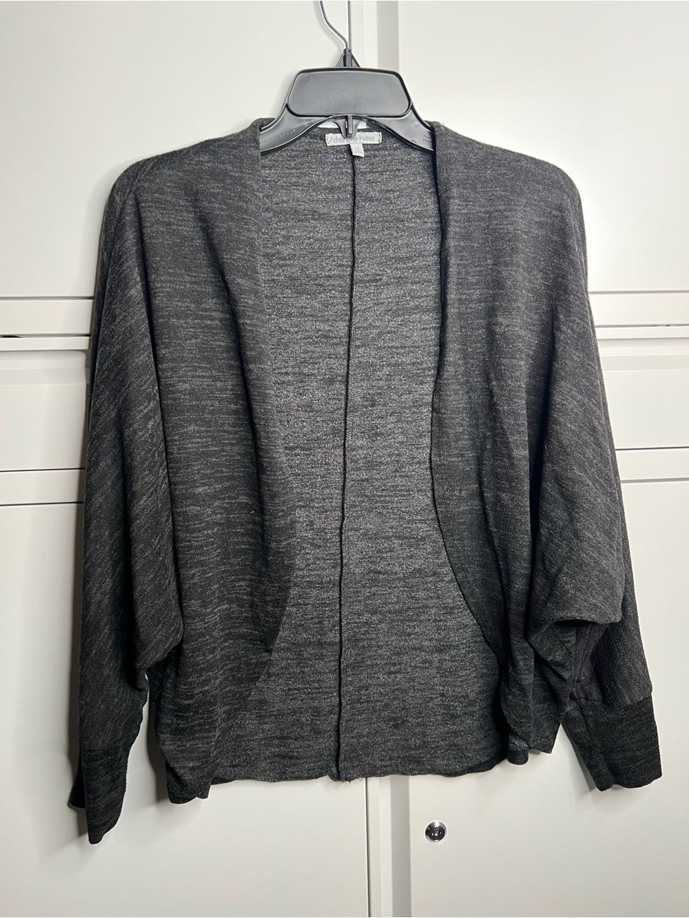 ☀️ Charlotte Russe Dark Gray Open Front Cardigan